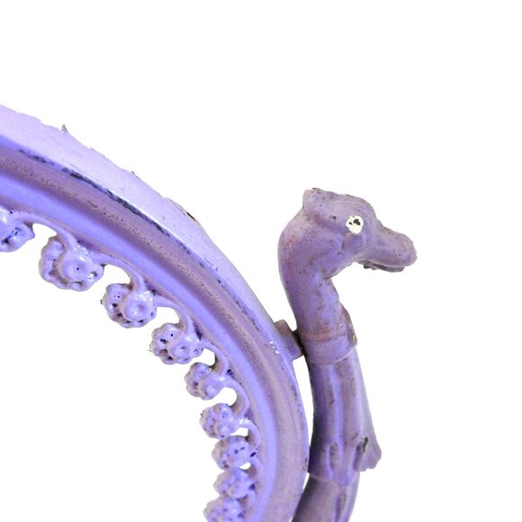 Antique Victorian Ornate Swivel Cast Iron Mirror Stand Frame No Mirror Lavender - Picture 6 of 10